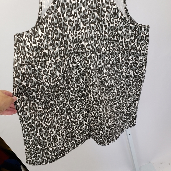 Bluespice Leopard Print Skirt Overalls size large - Picture 5 of 9